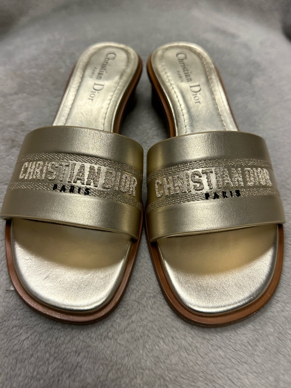 Dior Dway Heeled Slides Size 35 1/2